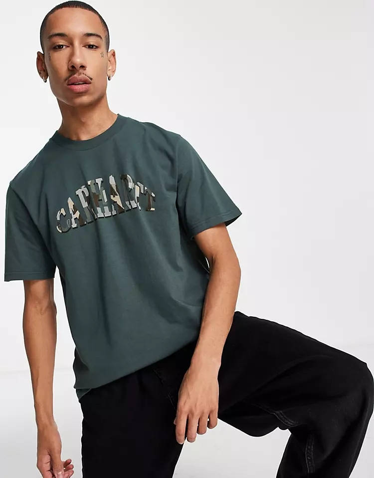 Carhartt WIP Dome Script T-Shirt Hemlock Green