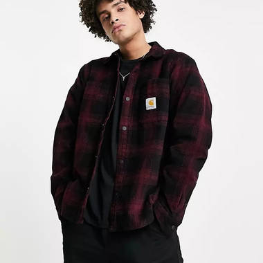 Carhartt WIP Dustin Fleece Lined Check Overshirt Carhartt WIP Dustin Fleece Lined Check Overshirt
