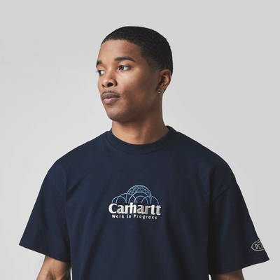 Carhartt WIP Neo Script T-Shirt Navy Detail