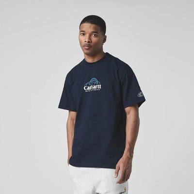 Carhartt WIP Neo Script T-Shirt Navy