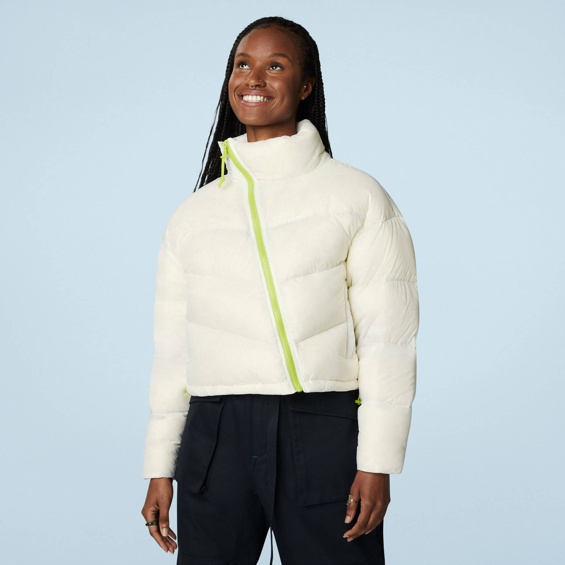 Converse New Silo Short Down Jacket White
