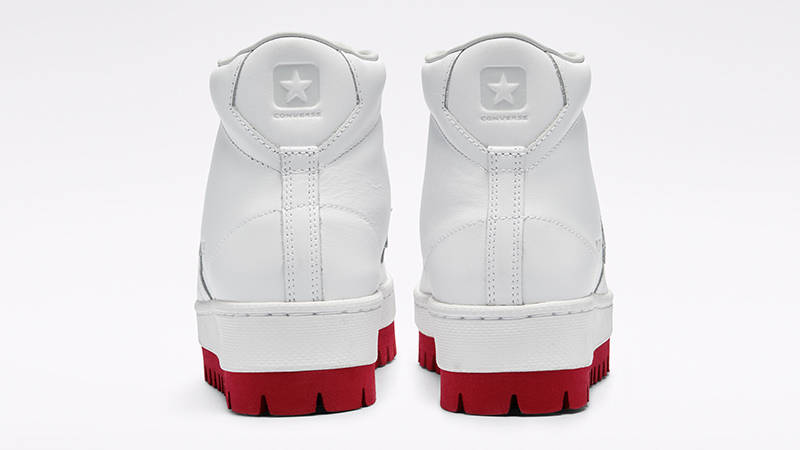 Converse Pro Leather Trek Hi White Red 172332C Back