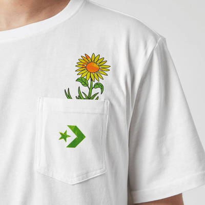 Converse Together Sunflower T-Shirt White Detail 3