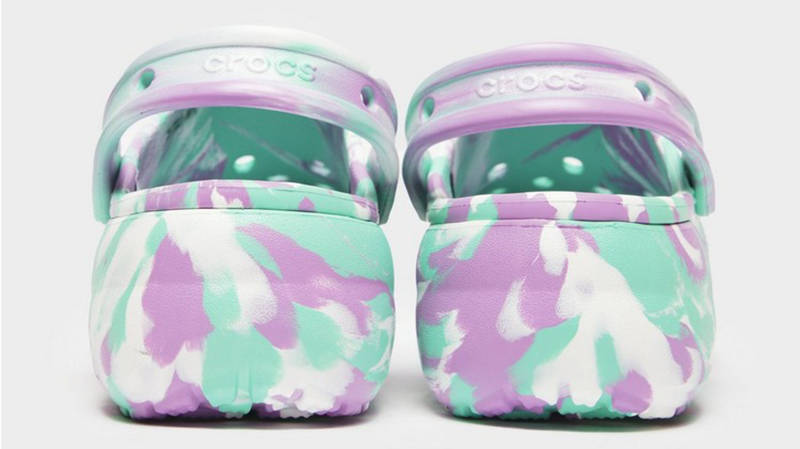 Crocs Classic Clogs Platform Purple Green