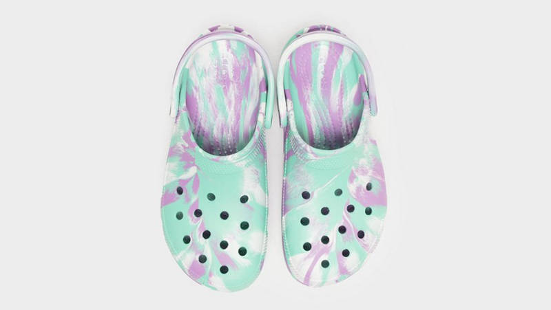 Crocs Classic Clogs Platform Purple Green