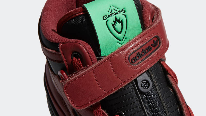 Guardians Of The Galaxy x adidas Forum Mid Star Lord Closeup