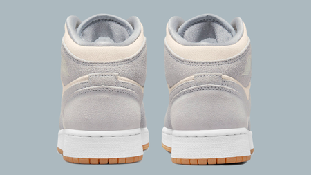 Canvas and Suede Make Up the Air Jordan 1 Mid "Cream Grey"