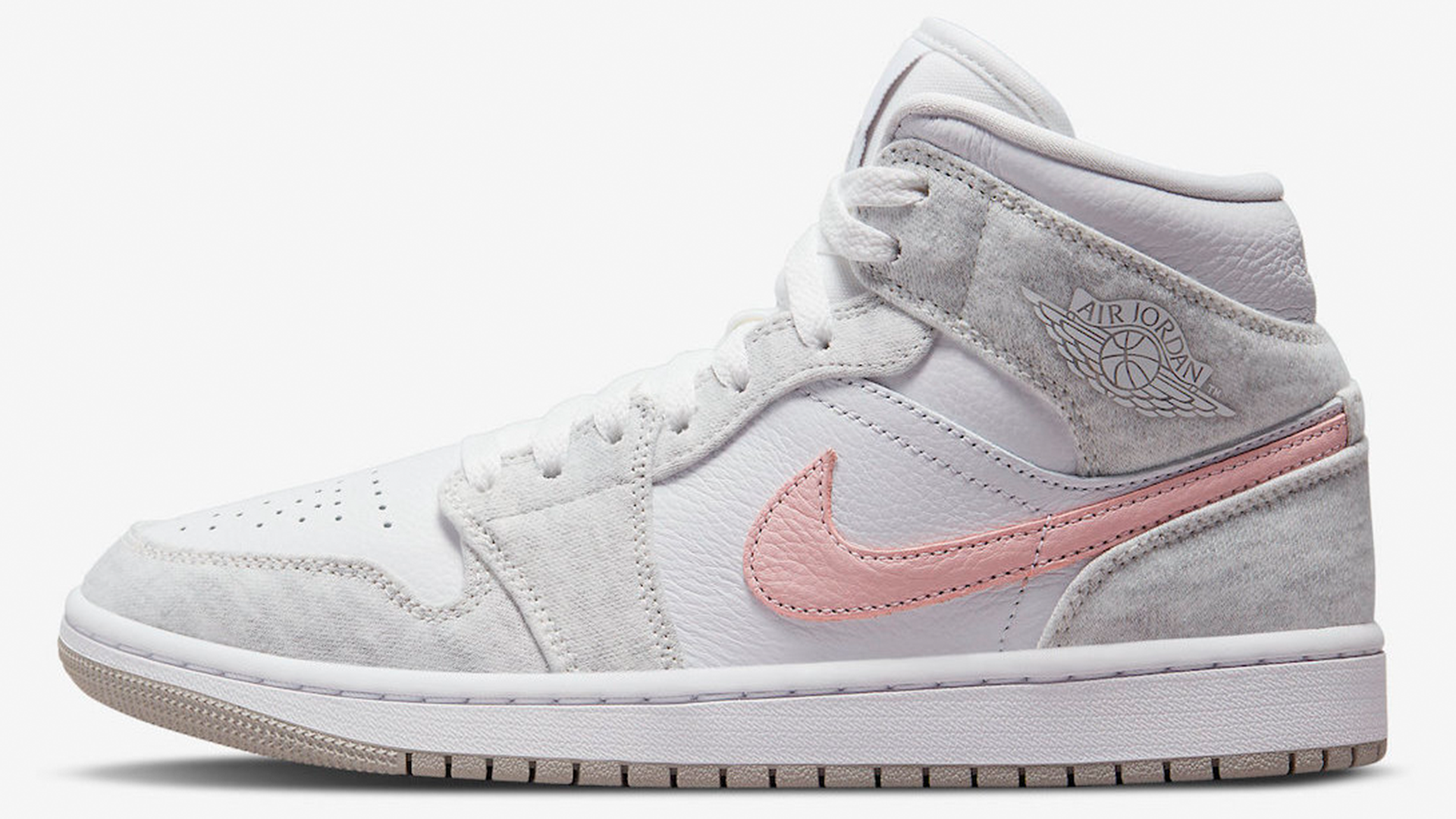 Jordan 1 Mid light iron ore side