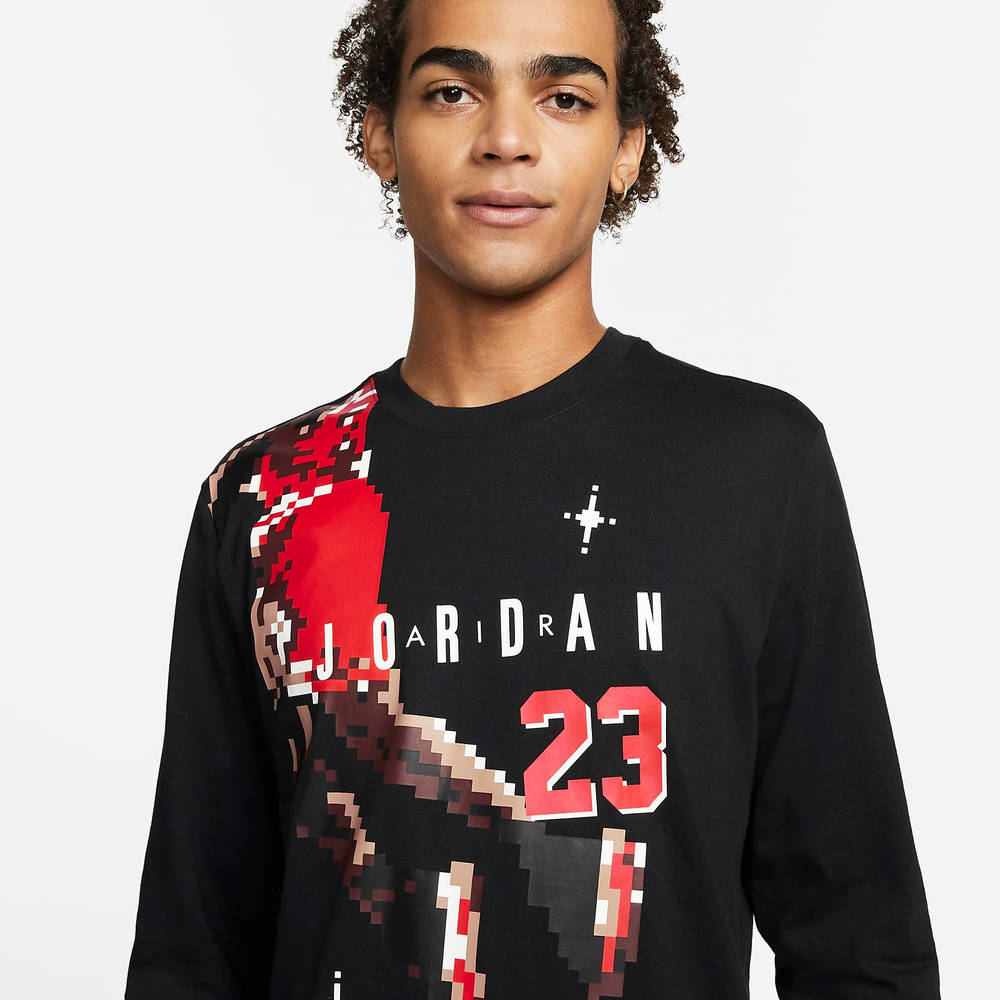 Jordan Brand Festive Long-Sleeve T-Shirt DC9793-010 Detail
