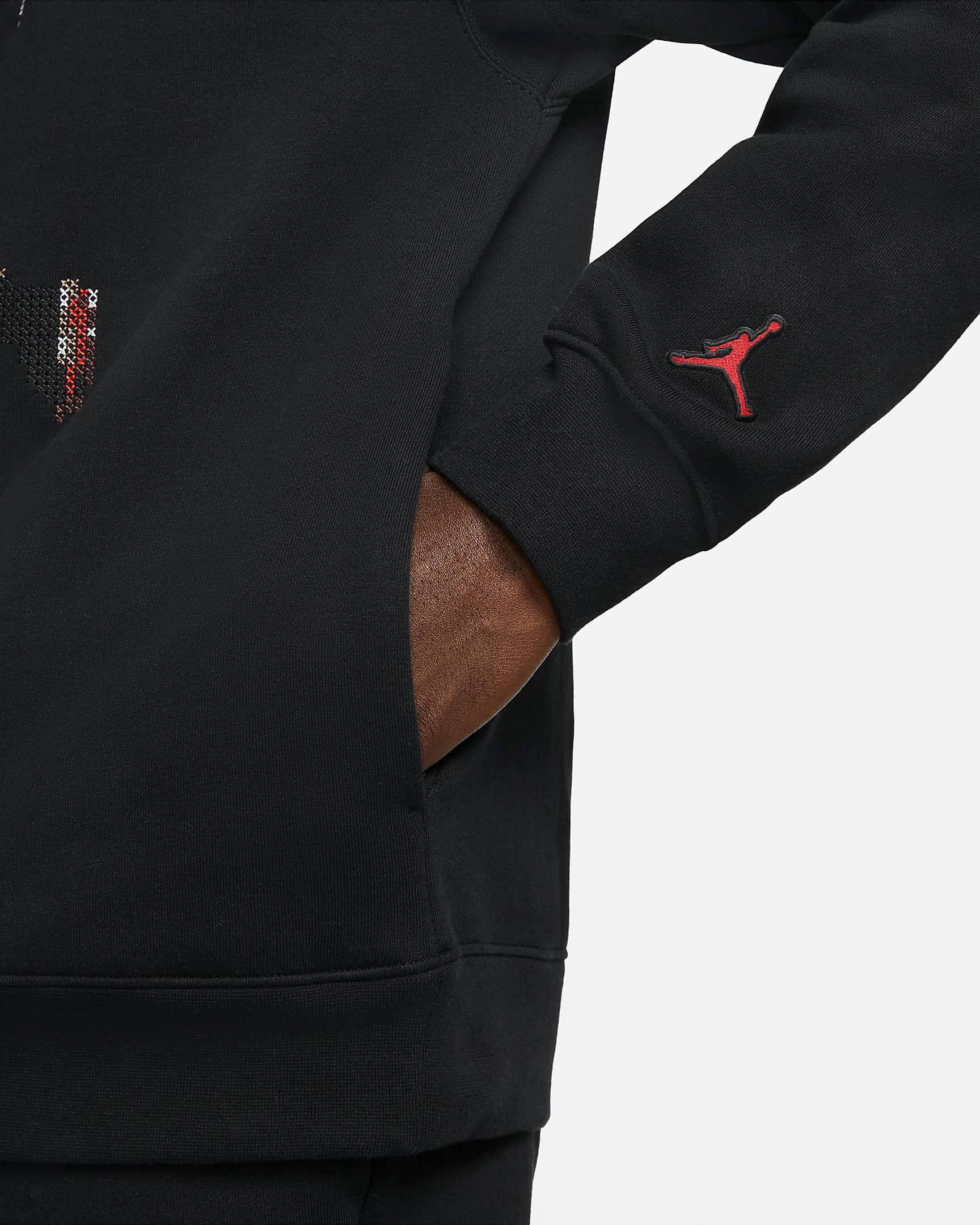 Jordan Essentials Graphic Fleece Hoodie DC9713-010 Detail 3