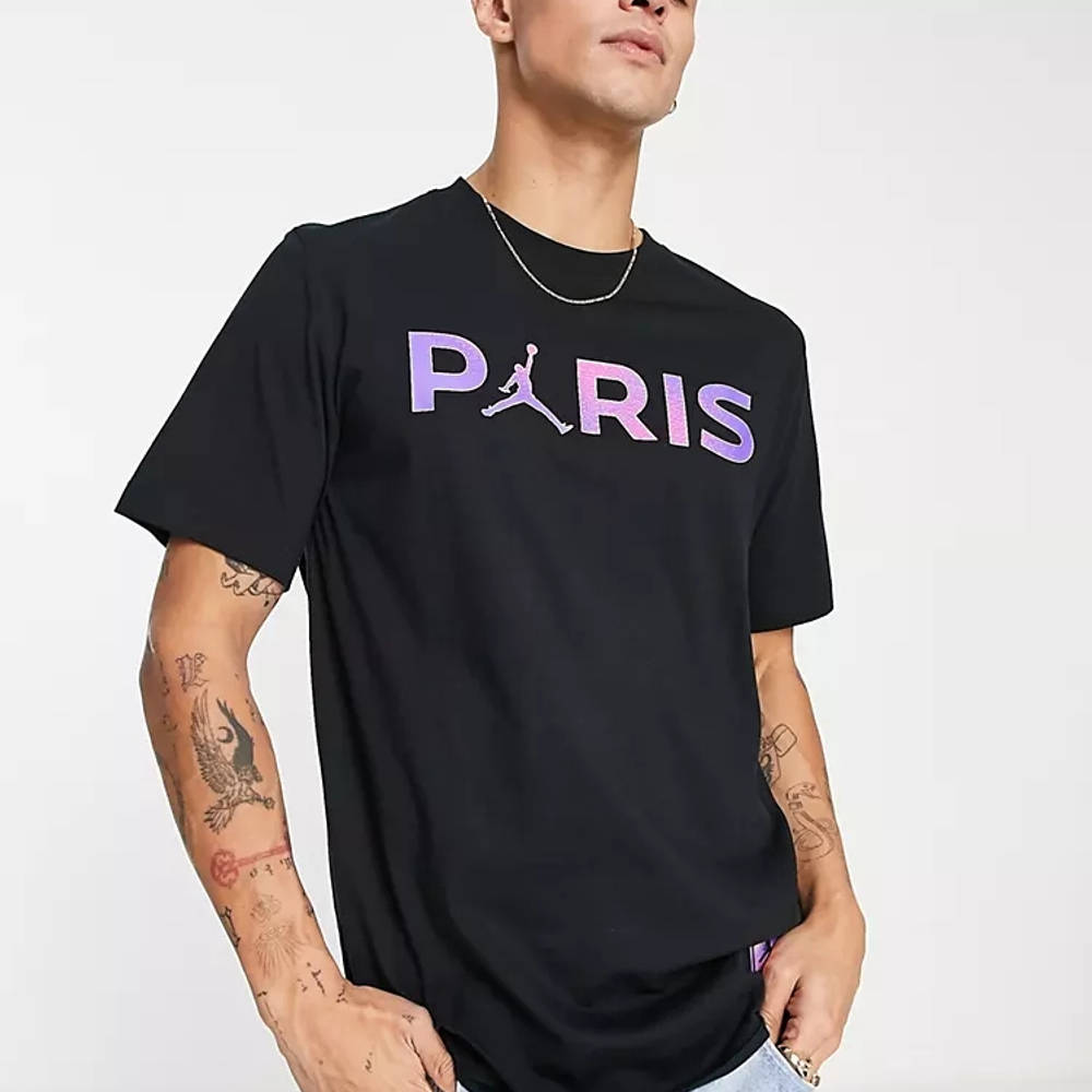 Jordan Paris Saint-Germain T-Shirt Black Front