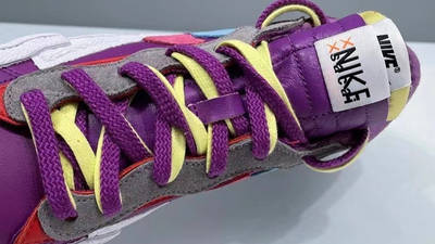 Kaws x Sacai x Nike Blazer Low Purple Multi DM7901-500 Detail