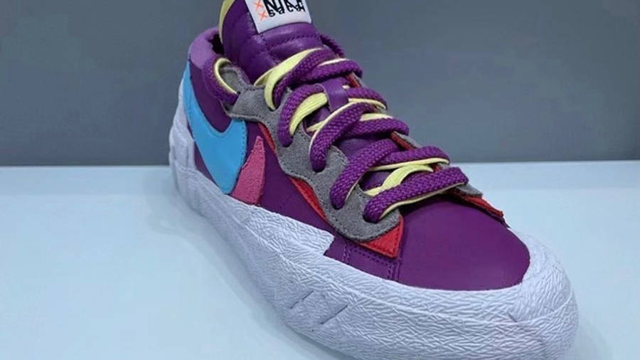 KAWS x sacai x Nike Blazer Low Purple Multi | Raffles & Where To 