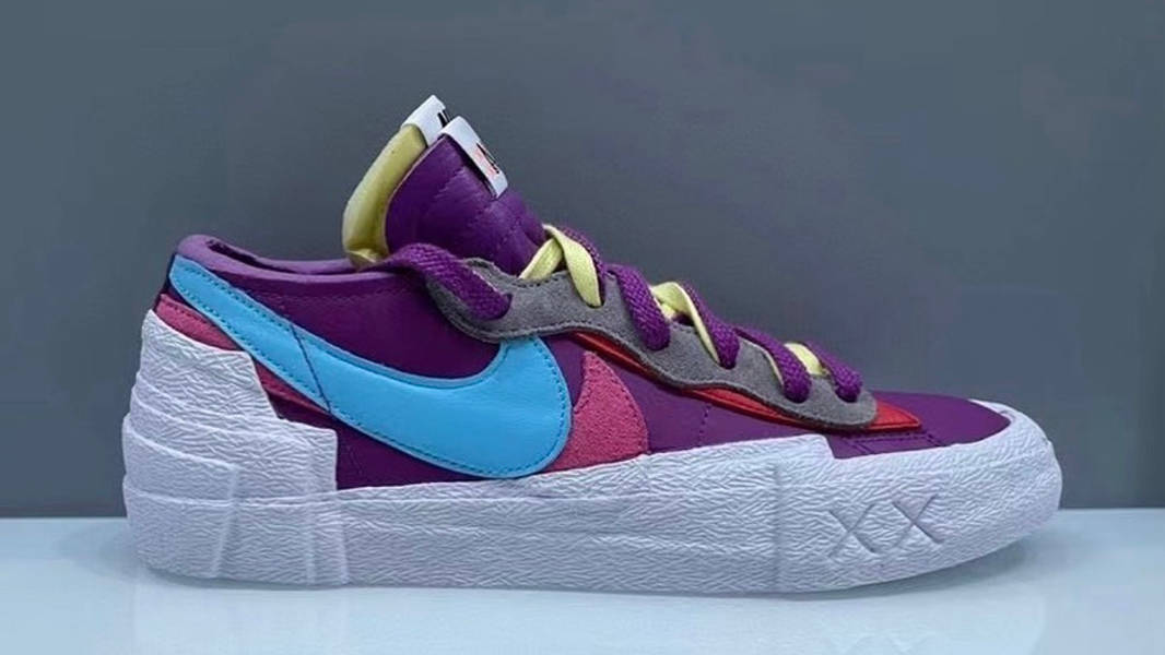 KAWS x sacai x Nike Blazer Low Purple Multi | Raffles