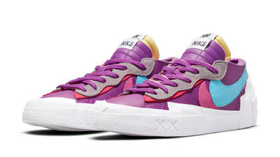 KAWS x sacai x Nike Blazer Low Purple Multi Front