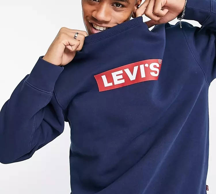 Levi's Boxtab Logo Sweatshirt - Navy 