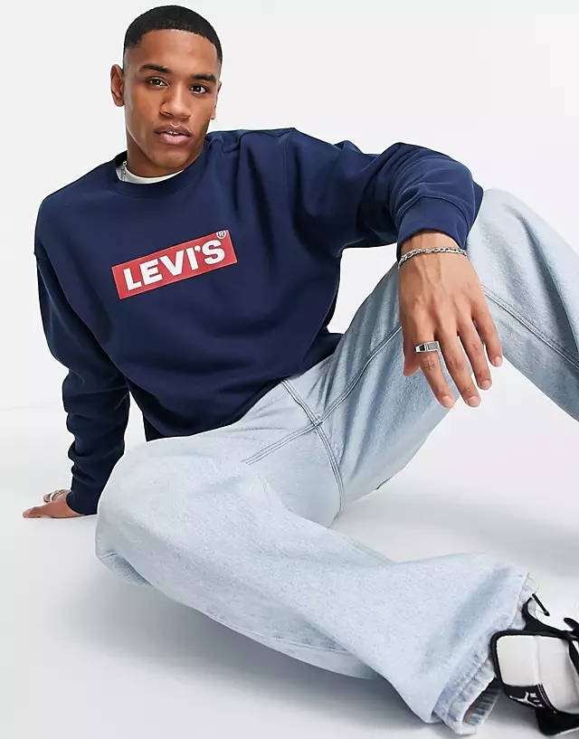 levis navy sweatshirt