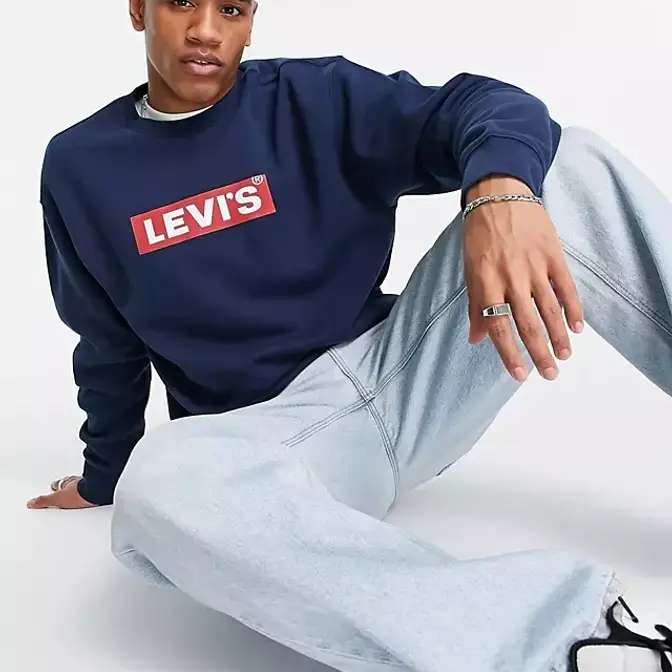 Levi's Boxtab Logo Sweatshirt Navy