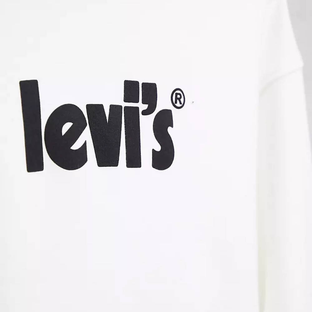 Levi's Poster Logo Hoodie - White | The Sole Supplier