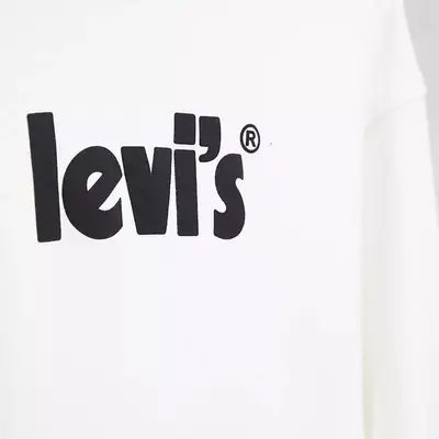 Levi's Poster Logo Hoodie White Detail 2