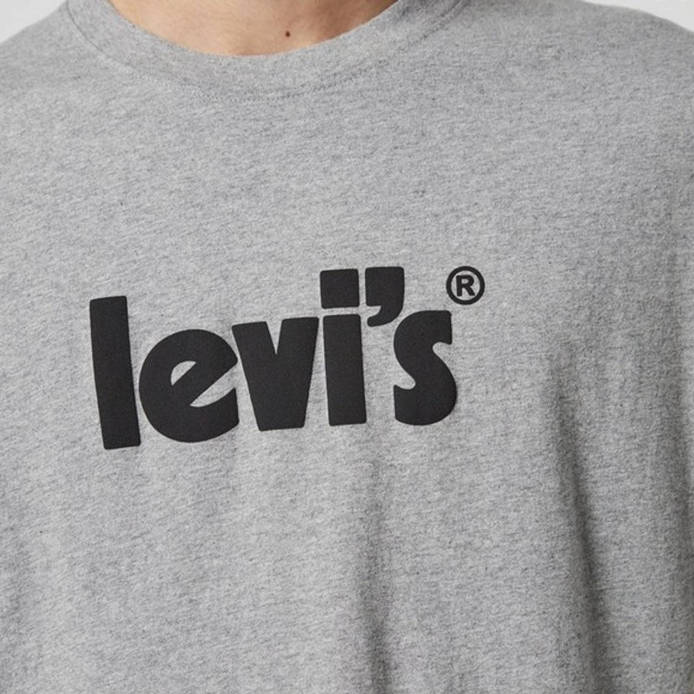 Levis Poster Logo T-Shirt Grey Detail 2