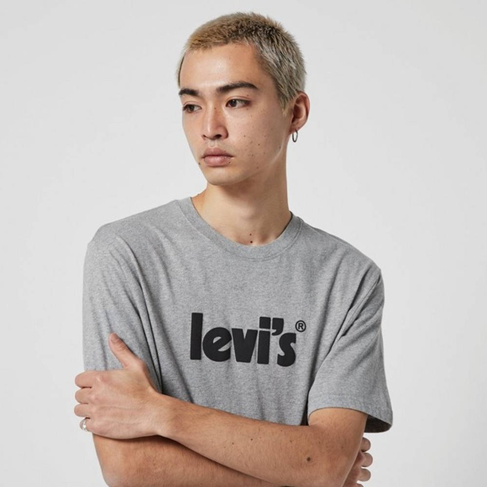 Levis Poster Logo T-Shirt Grey Detail