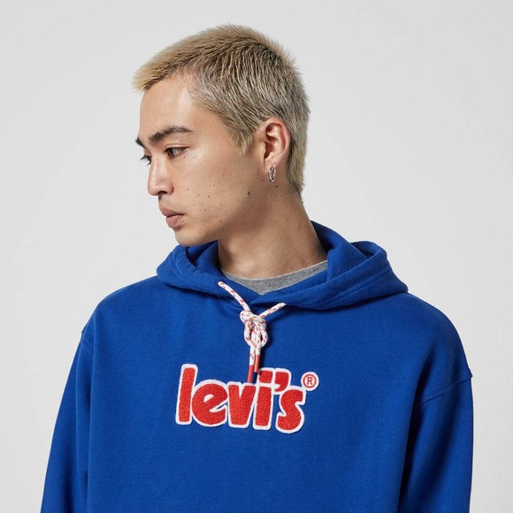 Levis RT Poster Hoodie Blue Detail 2