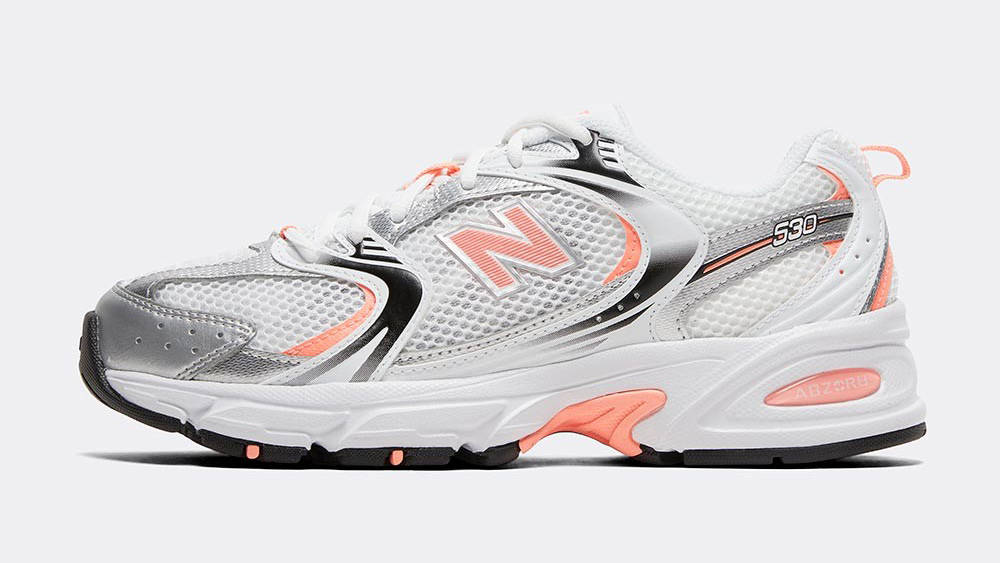 New Balance 530 White Silver Orange
