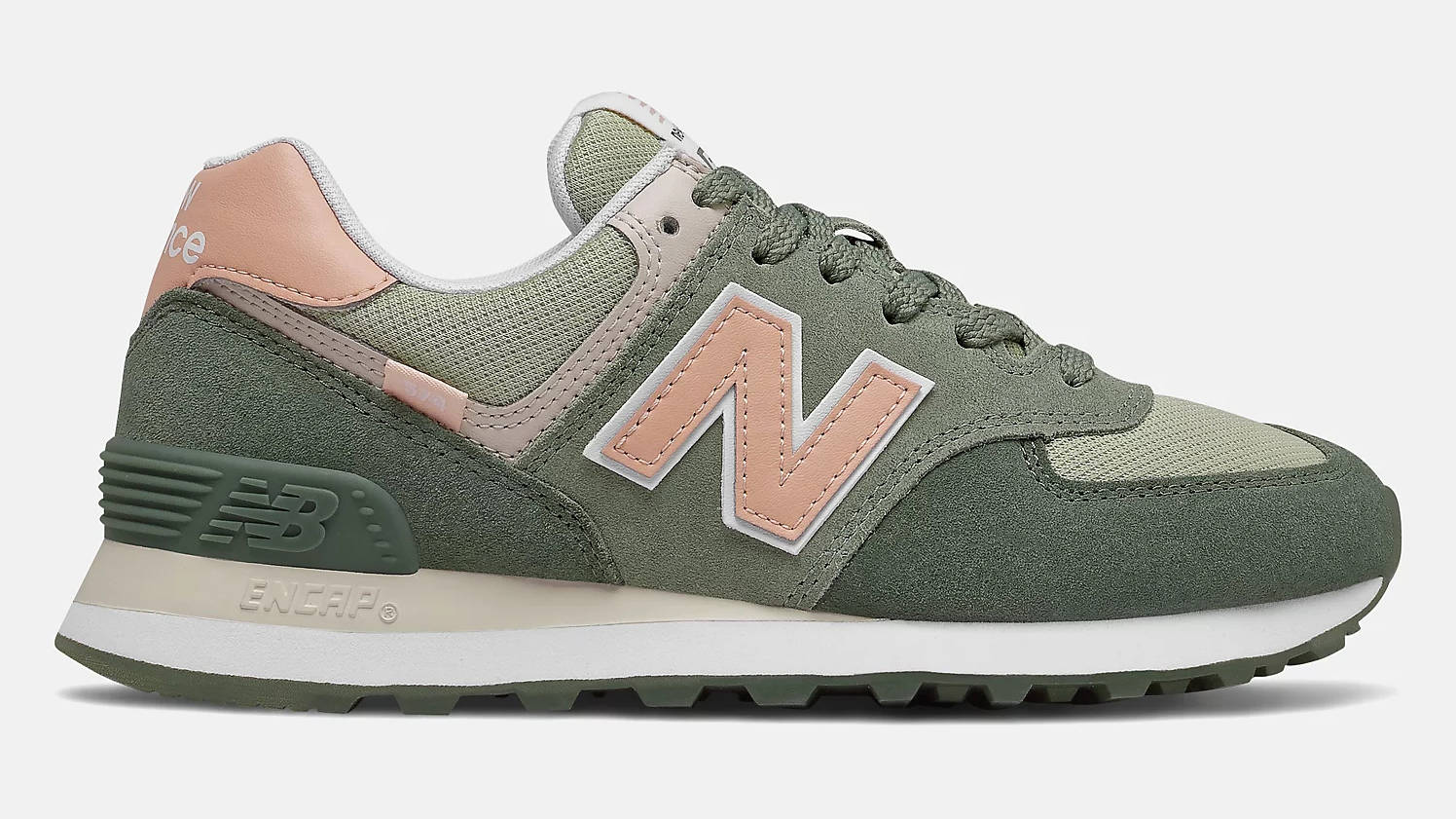 New Balance 574 Black Spruce Rose Water