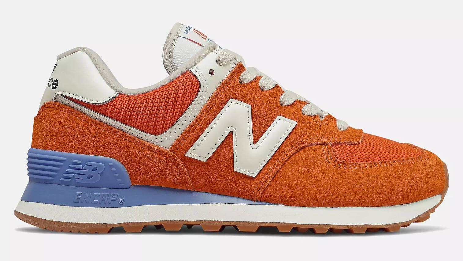 New Balance 574 Varsity Orange Stellar Blue