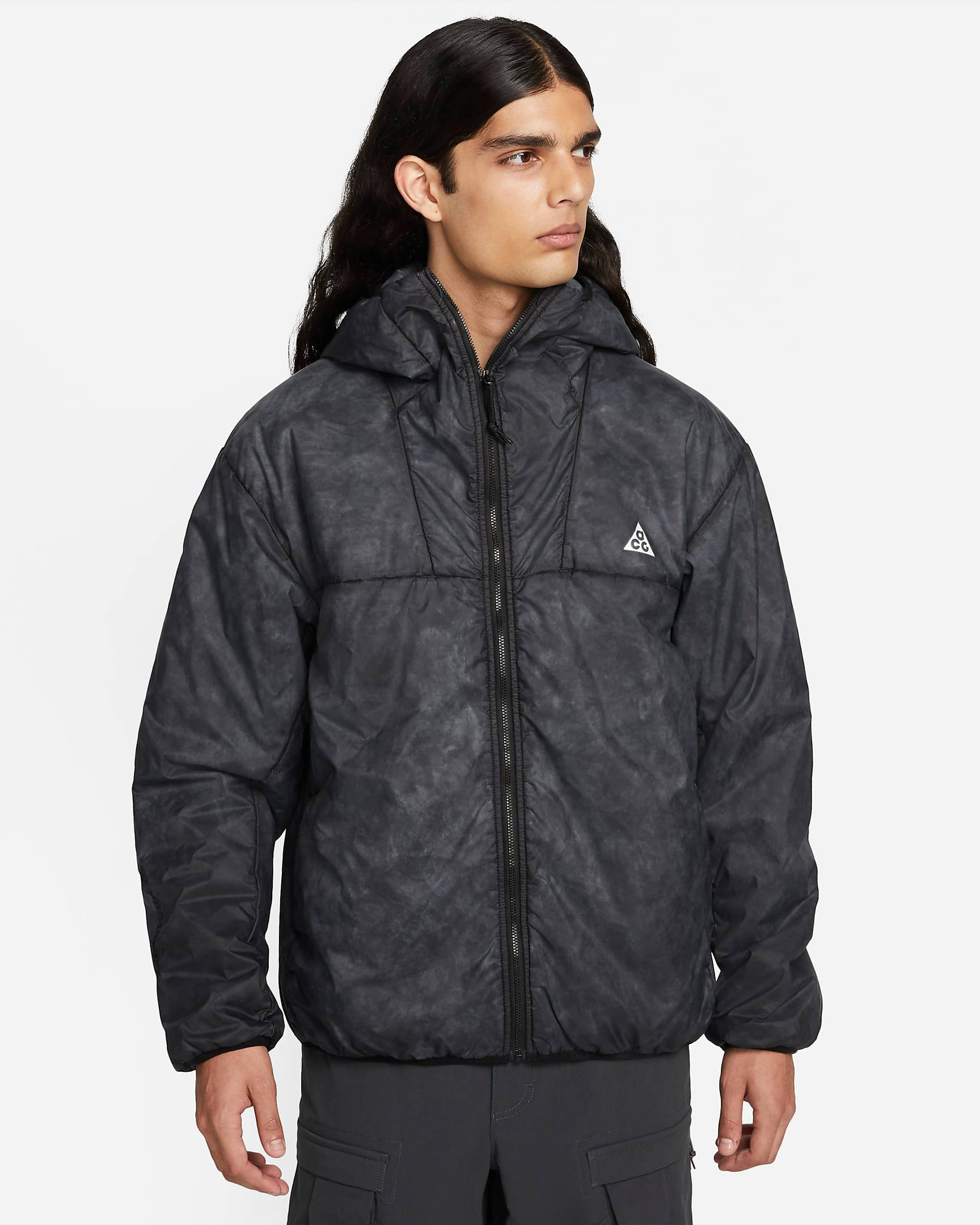 NIKE ACG ADV ROPE DE 　DJ1257-010 S Nike ACG Therma-FIT ADV Rope De Dope Solid Color Zipper