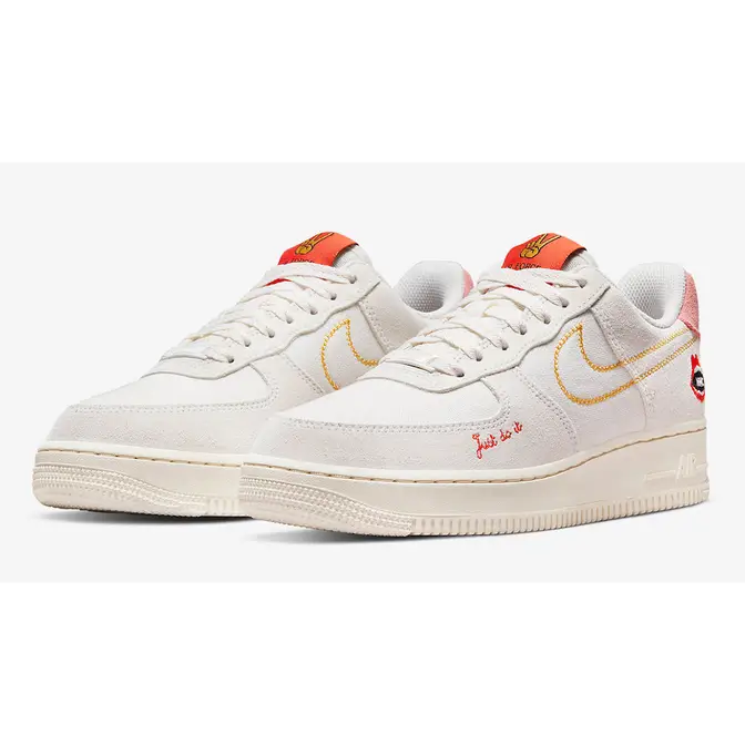 Nike Air Force 1 Low Peace Sail Crimson | Where To Buy | DQ7656-100 ...
