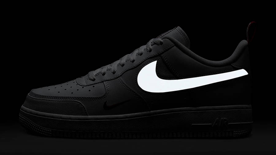 nike air force one white black swoosh