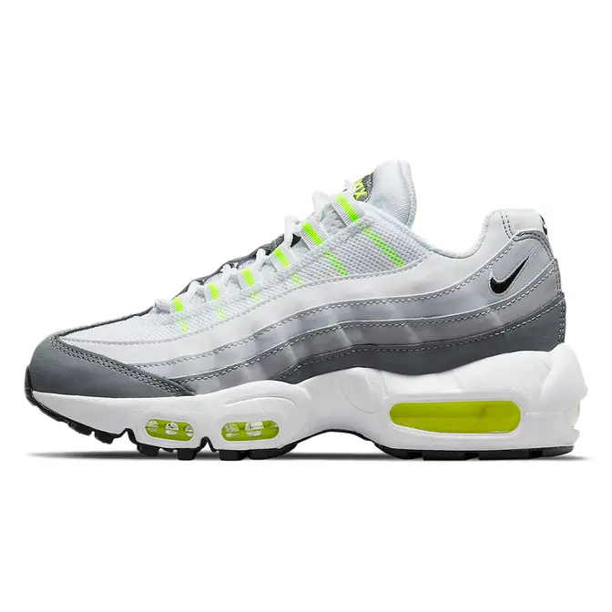 Air max 95 2024 (gs) - white/grey/neon yellow