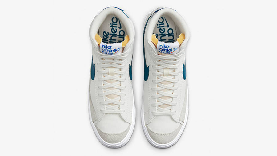 Nike Blazer Mid 77 Athletic Club White Teal DQ8596-100 middle