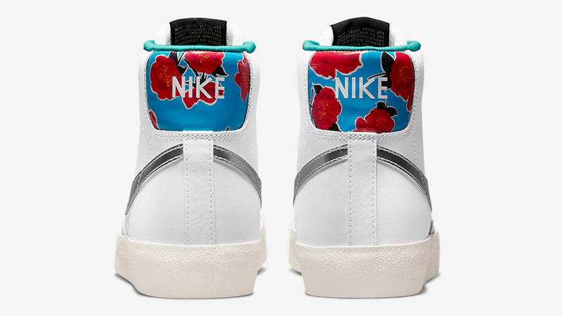 Nike Blazer Mid GS White Silver Floral