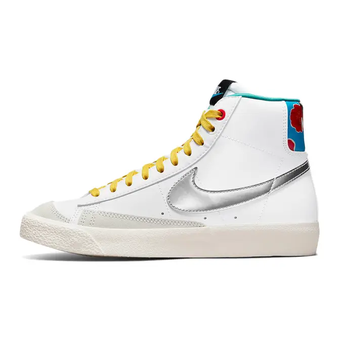 Nike Blazer Mid GS White Silver Floral Where To Buy DQ7773 100 The Sole Supplier