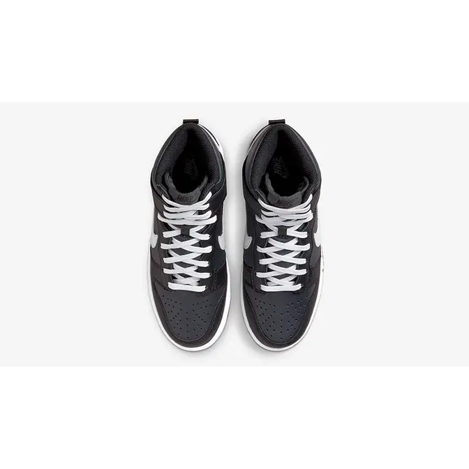 nike dunk high black and white gs