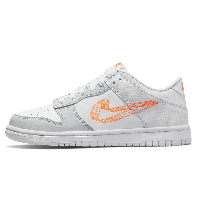 Nike Dunk Low GS 3D Swoosh White Grey | Where To Buy | DR0171-100 | The ...