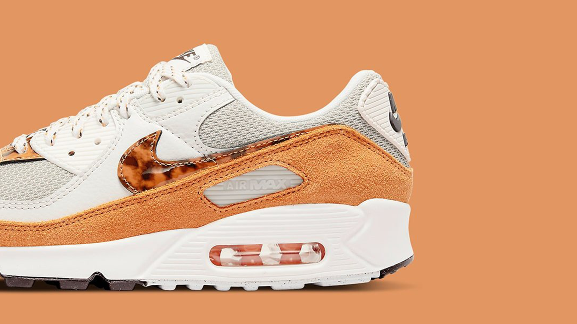 An Animal Print Swoosh Decorates the Nike Air Max 90