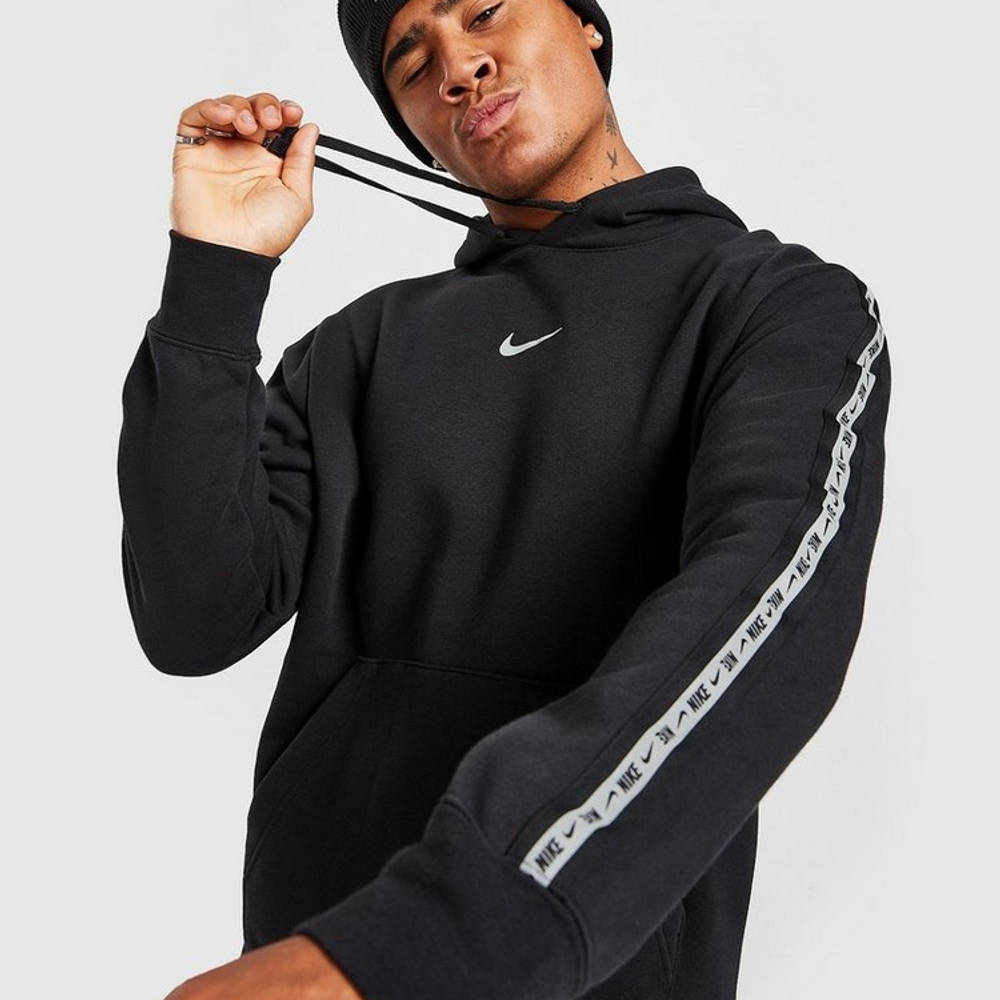 Nike Repeat Tape Hoodie - Black | The Sole Supplier