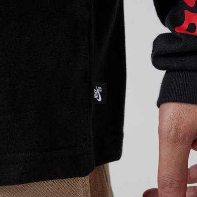 Nike SB Snaked Long Sleeve T-Shirt Black Detail 3