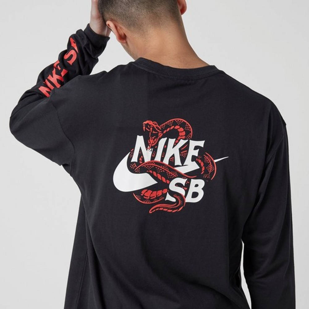 Nike SB Snaked Long Sleeve T-Shirt Black Detail