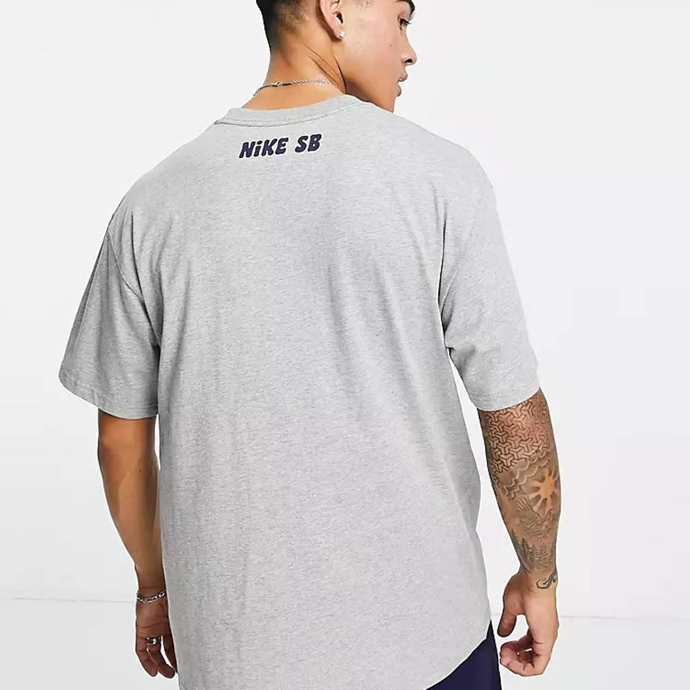 Nike SB Waxed Chest Print T-Shirt Grey Back