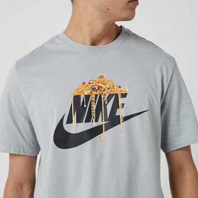 Nike Shine T-Shirt Grey Detail