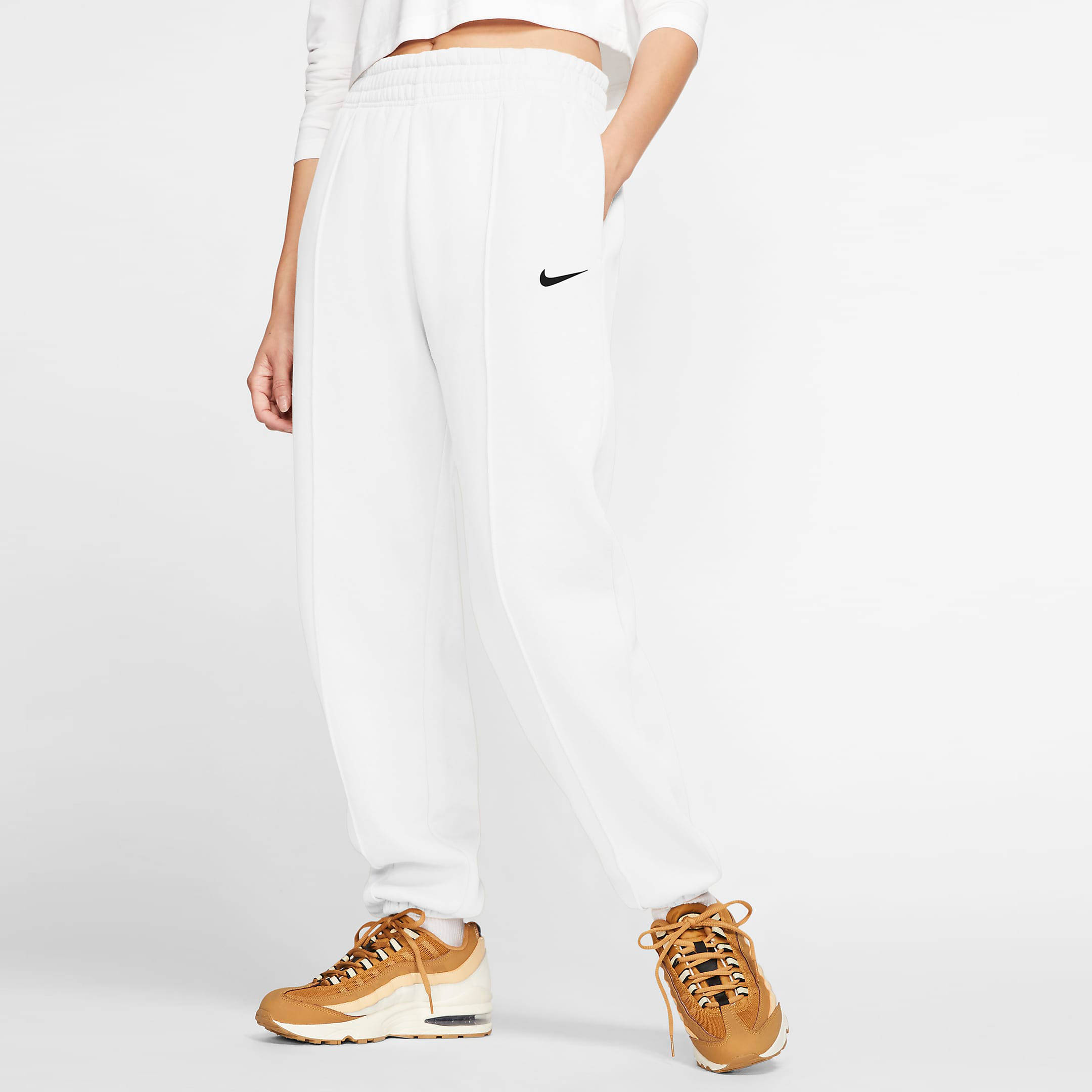 Nike Sportswear Essential Collection Fleece Trousers Beige
