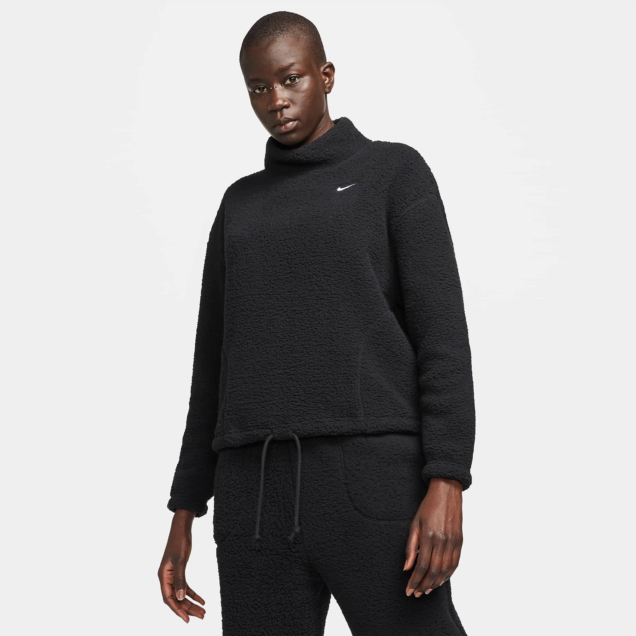 Nike Therma-FIT Fleece Training Sweatshirt Black
