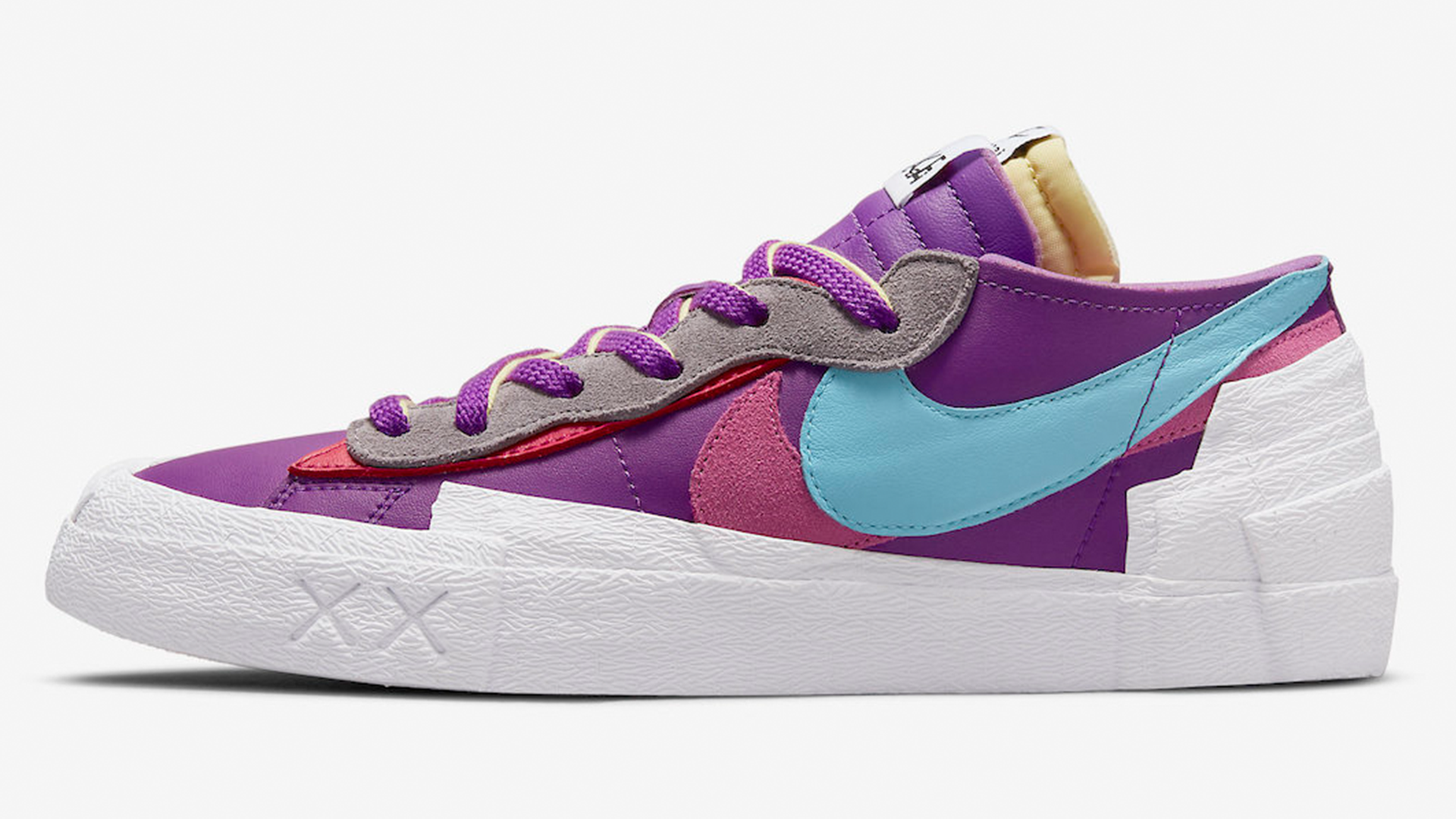 Kaws x Sacai x Nike Blazer Low Purple Multi