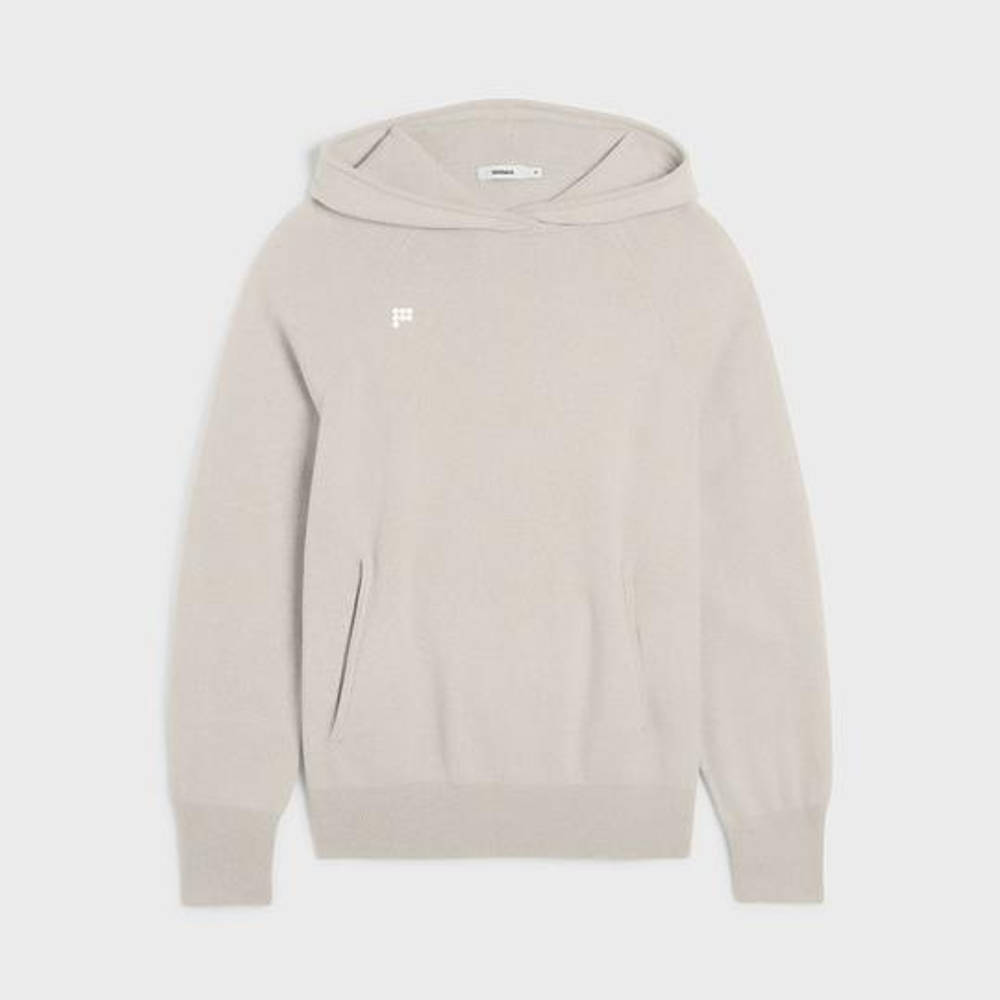 Pangaia Recycled Cashmere Hoodie Oatmeal Front