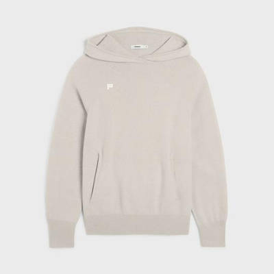 Pangaia Recycled Cashmere Hoodie Oatmeal Front